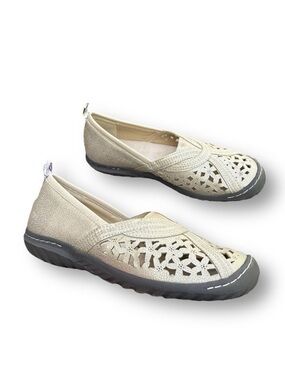 JBU by Jambu Sporty Pecan Loafers Sneakers Ballet Flat Shoes Women's size 7.5 W